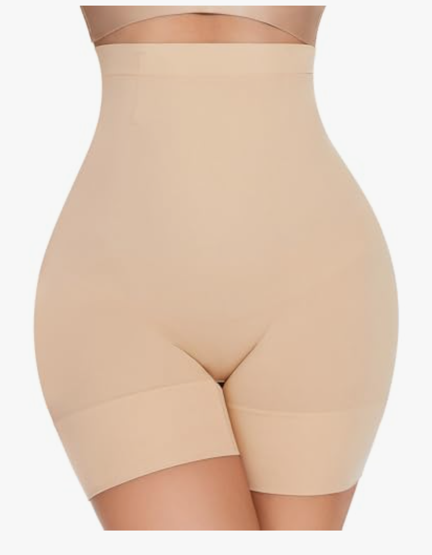 YADIFEN Tummy Control Shorts Women Thigh Slimmer Waisted Shapewear Nude