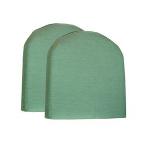COZPLEN Patio Chair Seat Cushions, Contoured Seat Pads for Indoor/Outdoor Dining Wicker Chair 18 x 18 x 2.5 Inch, Deep Green