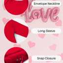 BesserBay 100% Cotton Infant Love Long Sleeve Bodysuit Mommy Is My Valentine Red Onesie 0-3 Months