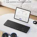 Samsers Foldable Bluetooth Keyboard with Touchpad, Full-Size Wireless Folding Portable Travel Keyboard for iOS Android Windows Mac OS, Support 3 Devices (BT5.1 x 3), Black