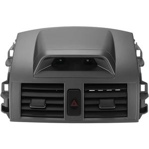 Center Dash A/C Air Vent Outlet Panel with Clock Dashboard Duct Outlet Vent Grille Panel Assembly for Toyota Corolla 2009-2013 | Gray, Plastic | Replaces 55670-02340, 5567002340