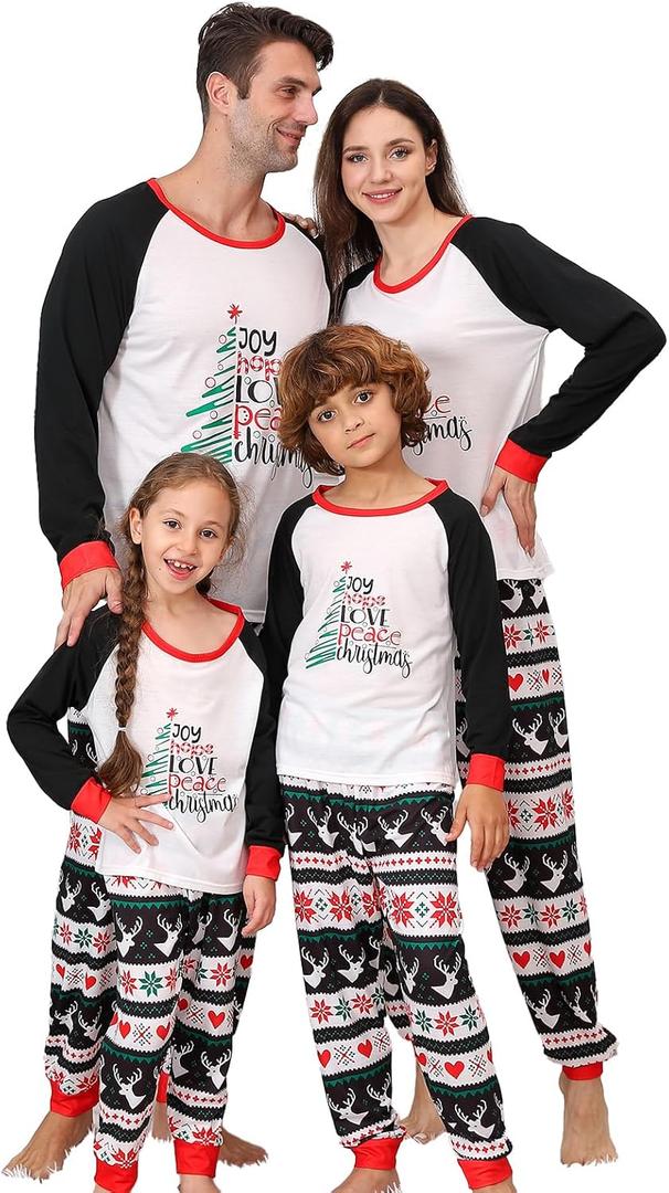 VNVNE Family Christmas Matching Pajamas Sets for Women/Men/Couples/Adults (XXL)