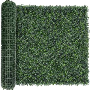 TTTM Artificial Boxwood Hedge Roll: 48"x120" UV-Resistant Faux Green Ivy Leaves Grass Wall Panel Fence for Indoor/Outdoor Privacy Screen, Wedding Backdrops, and Home Greenery Wall Decor.