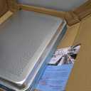 BIEAMA 6 Pack Half Size 18" x 13" Aluminum Baking Sheet Pan Perforated, Commercial Bakery Equipment Cookie Sheets, NSF Approved Baking Tray
