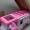 Barbie Camper Playset, 3-in-1 DreamCamper with Pool & 50 Accessories, Transforms into Doll-Sized Truck, Boat & House 