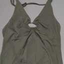 Women Dressy Double Lined V Neck Halter Tank Tops Sexy Bustier Going Out Cami Shirt for Workout Party Concert Beach Club Night College Dance Cute Basic Summer Clothes Vacation Outfit,Army Green,Large