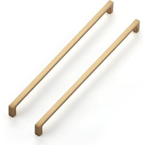 Ravinte Champagne Bronze Kitchen Square Cabinet Handles 12-3/5 Inch 10 Pack