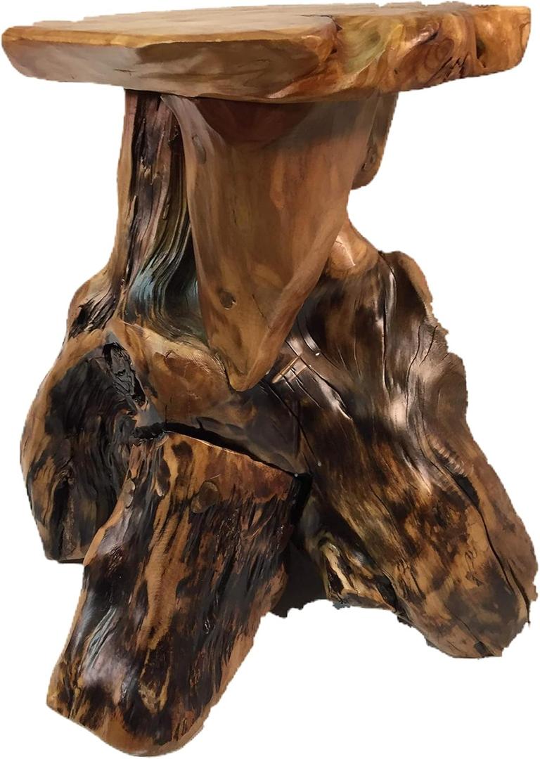 Greener Valley Root Wood Stool, End Table, Plant Stand, Many uses - 20" High