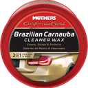 Mothers California Gold Brazilian Carnauba Cleaner Wax, 12 oz. Paste  Cleans & Waxes in One Step, Removes Oxidation & Swirls, Premium Carnauba Shine & Protection for All Paint Finishes (05500)