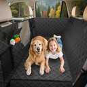 Dog Car Seat Cover for Back SeatWaterproof Back Seat Extender for Dogs - Hard Bottom Car Seat Cover for Dogs with Door Protectors - Dog Car Seat for Traveling and Camping with Pets