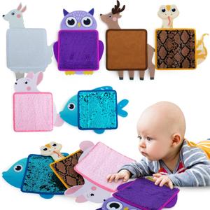 Sensory Mats for Children, Babies, Toddlers, Elders With ASD/SPD - 6 Set Different Textures Tiles & Vivid Animals Expressions Mini Mats - Tactile Toys for Autistic and Sensory Issues