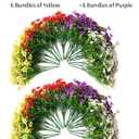 Artifical Flowers for Outdoors,24 Bundles Uv Resistant Artificial Outdoor Flowers for Decoration,Realisic Fake Flowers for Planters,Faux Silk Flowers for Outside Home Decor Indoor Window Box Vase