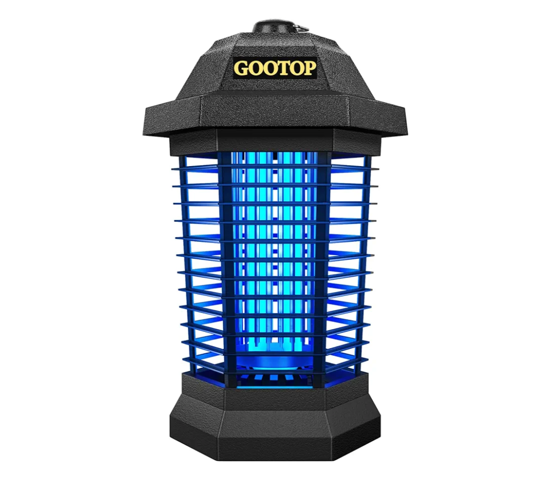 GOOTOP Bug Zapper Outdoor, Mosquito Zapper, Electric Fly Zapper, Mosquito Killer, Fly Traps, 3 Prong Plug, Flying Insects Zapper Indoor Outdoor 90-130V, 4200V, ABS Plastic Outer (Black)