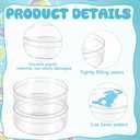 24 Packs Acrylic Easter Candy Boxes Treats Box with Cute Bunny Lid Clear Round Box Easter Container Basket Stuffers for Cookie Candy Sweets Spring Party Favor