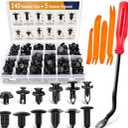GOOACC - GRC-33 240PCS Bumper Retainer Clips Car Plastic Rivets Fasteners Push Retainer Kit Most Popular Sizes Auto Push Pin Rivets Set -Door Trim Panel Fender Clips for GM Ford Toyota Honda Chrysler