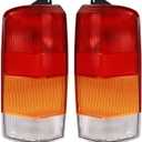 Tail Lights Assembly Compatible with 1997-2001 Jeep Cherokee, Rear Light Taillights Replacement # CH2800128 CH2801128 (OE Style)
