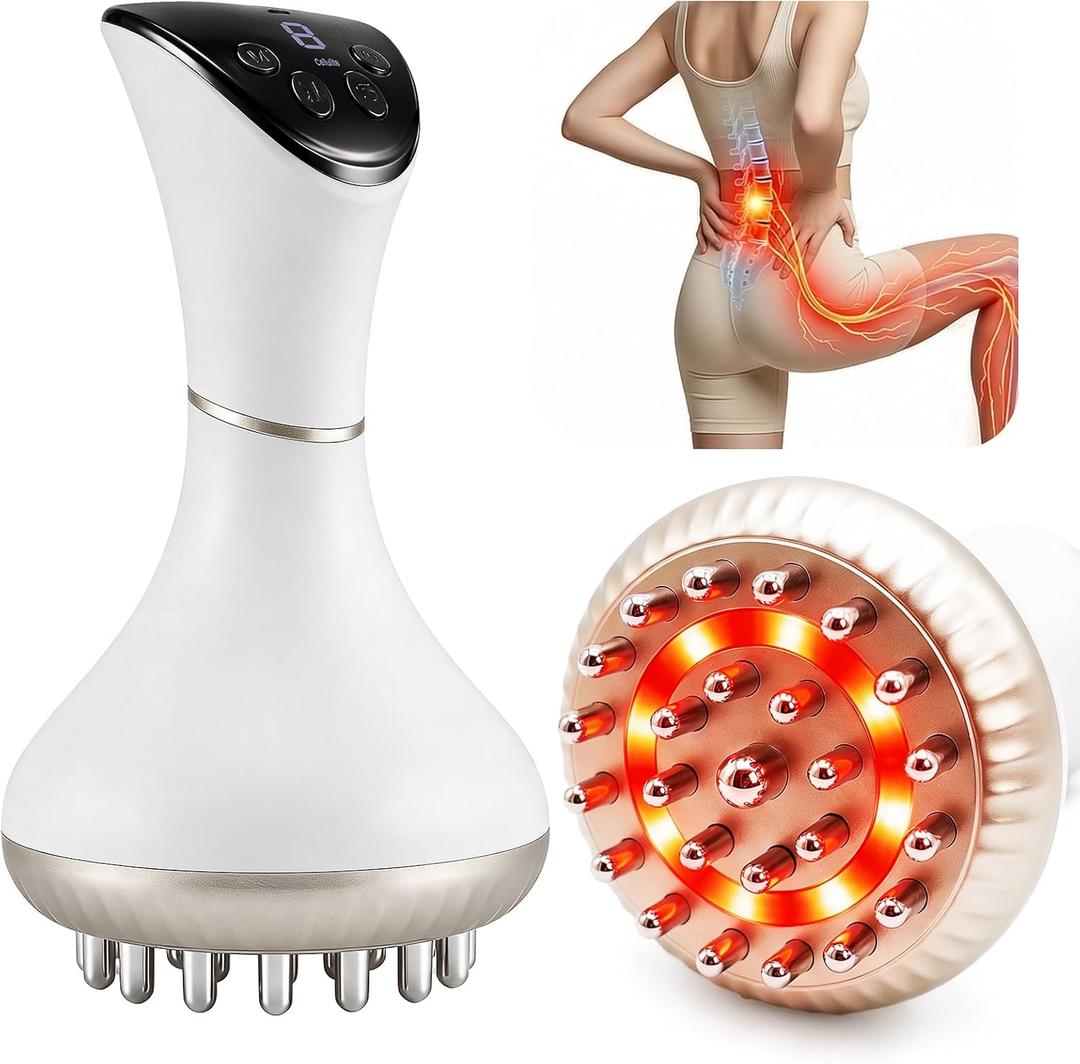 Sciatica Pain Relief Devices – Deep Tissue Massager with Multi-Mode Technology, Heat & Light, Targeted Relief for Sciatic Nerve & Lower Back Pain