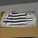 50Pcs Small Gift Bags, 5.25x3.25x8 Inches Black & White Striped Recycled Kraft Paper Bag with Handles Bulk for Christmas, Party Favors, Shopping, Goodie, Birthday, Retail, Halloween,Business,Gift Wrapping
