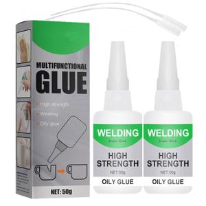 2Pack Welding High-Strength Oily Glue, Multifunctional Fast Repair Instant Bonding Welding Glue for Metal, Plastic, Wood, Ceramics, Leather, Glass,Super Glue All Purpose(2PCS)