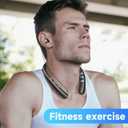 Bluetooth 5.0 Neckband Bluetooth Headphone, Sweat Resistant Noise Cancelling Stereo Headphones, and Retractable Ear Tips for Music, Conference, Videos (Black)