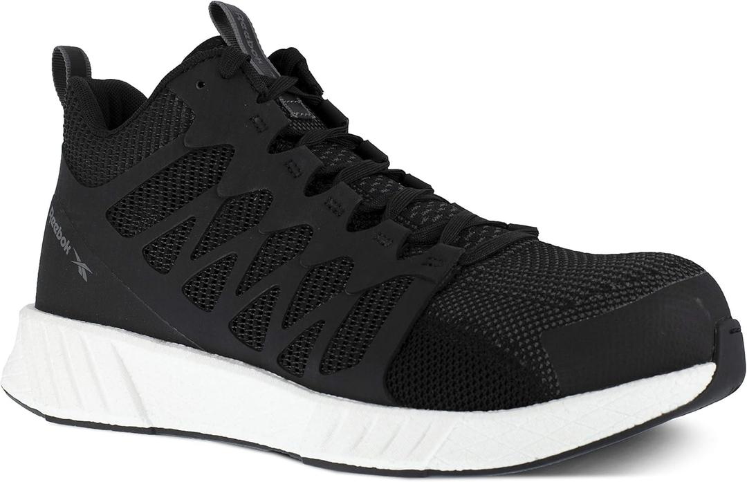 Reebok Work Fusion Formidable Work Comp Toe Mid Men's Oxford (15, Black/White)