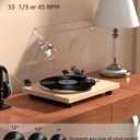 Turntables Record Players Wireless Output Carbon Fiber Tonearm Aluminium Platter Belt-Drive LP Turn Tables Audio Phono RCA Line Out AT-3600L MM Cartridge Vintage Retro Pale Wood Walnut