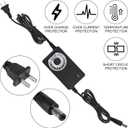 UMLUFE 12V Fan Power Supply,PC Fan Speed Controller,100-240vAC to 3-12vDC 24W Adjustable Fan Power Adapter,with Fan Splitter Cable,DC Female to 2 x 3/4 Pin