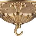 6.5 Inches Vintage Brass Chandelier Canopy, Decorative Ceiling Mounting Plate Kit for Pendant Lights