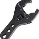 EVIL ENERGY AN Fitting Wrench, 3AN-20AN Adjustable AN Wrench Aluminum Hose Fitting Tool 6 Inch (Black)