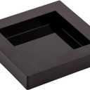 Restaurantware 2.5 x 2.5 Inch Dessert Plates 20 Disposable Appetizer Plates - For Cold Foods Black Plastic Mini Serving Plates Serve Appetizers Or Desserts For Buffet Or Catered Events