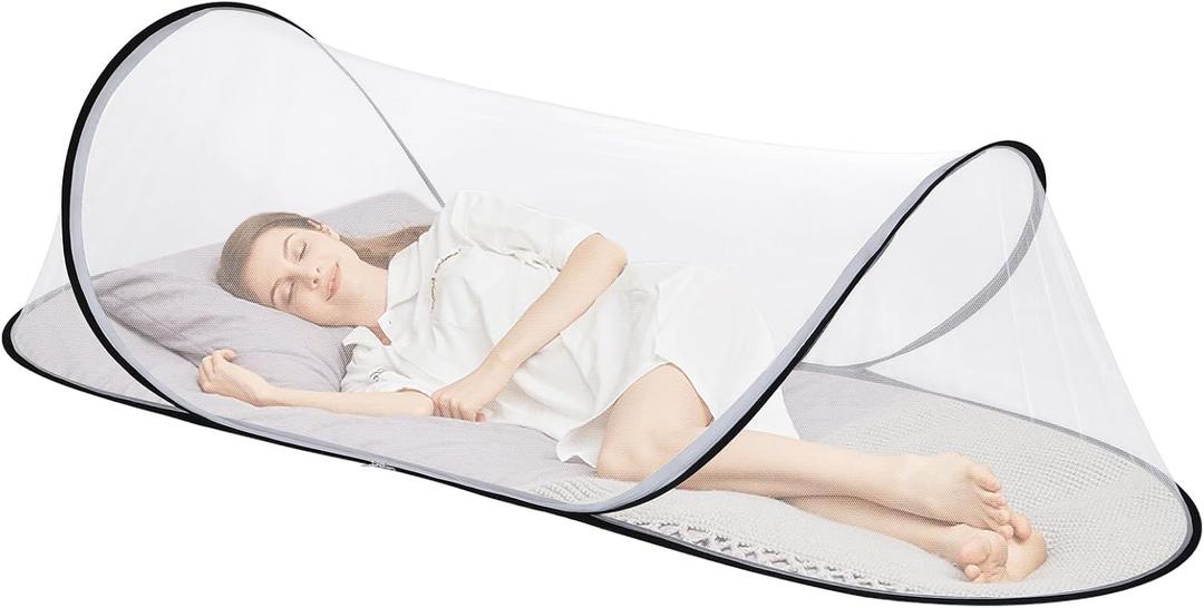 78.7 x 31.5 x 23.6 Inch Large Pop Up Mosquito Net, Collapsible Portable Mosquito Tent, Suitable for Adult Baby Bedroom, Outdoor Camping Use (White)