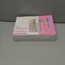 Straw Holder and Organizer for Reusable Straws Rack with Strong Suction Cup & Adhesive, Under Cabinet or On Wall Mount, No Drill Kitchen Organization for Metal, Glass, Silicone Straws White Pink