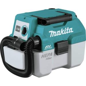 Makita XCV11Z 18V LXT Lithium-Ion Brushless Cordless 2 Gallon HEPA Filter Portable Wet/Dry Dust Extractor/Vacuum, Tool Only (Teal/Grey)