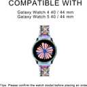 Mosonio Compatible with Samsung Galaxy Watch FE 2024 40mm/Galaxy Watch 5 Band 40mm 44mm/ Galaxy Watch 4 Band 40mm 44mm with Protective Cover Case, 20mm Bling Metal Galaxy Watch Band for Women (Silver, Black, Rose Pink, Rose Gold, Colorful, Starlight)