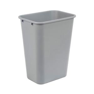 Amazon Basics Lightweight Rectangular Commercial Office Wastebasket, 10 Gallons, Grey