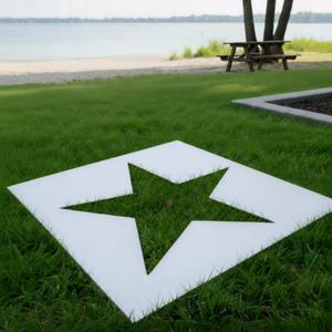 Cinnvoice 35 x 35 Inch Large Star Stencil Reusable Plastic for Yard, Walls, Fabric, Canvas, Flag, DIY Crafts and Independence Day Project