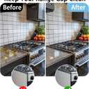 Stainless Steel Stove Gap Cover (2 Pack, Black), Stove Gap Filler for Kitchen, Range Trim Kit, Heat Resistant with Easy Clean, Adjustable Length 13.8 to 27.5