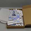 9pcs Frozen Themed Wooden Happy Birthday Signs Table Centerpieces Toppers for Girls' Birthday Party Table Decorations (Blue and White)