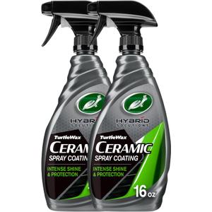 Turtle Wax Hybrid Solutions Ceramic Spray Coating, High Shine Car Wax, Offers Durable Paint Protection, Extreme Water Beading Action, Safe for Glass, Wheels, Trim and More, 16 oz (Pack of 2)