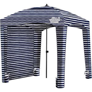 Qipi Beach Cabana - Easy to Set Up Canopy, Waterproof, Portable 6' x 6' Beach Shelter, Included Side Wall, Shade with UPF 50+ UV Protection, Ultimate Sun Umbrella - for Kids, Family & Friends