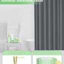 Green Bathroom Accessories and Shower Curtains Set, 4PCS Glass Bathroom Set Complete of Soap Dispenser, Toothbrush Holder, Apothecary Jar, Vanity Tray, Decorative Dorm Home Decor and Housewarming Gift