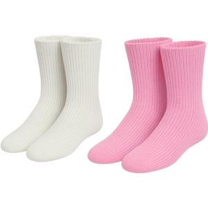 Heat Logic Womens Thermal Socks, Hiking Warm Winter Thick Thermal Crew, Cozy, Cabin & Boot Socks, With & Without Grippers
