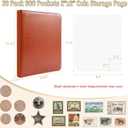 BYSTER Coin Collection Book, 30 Pack 600 Pockets Coin Sleeves, Coin Collection Holder Album, Coin Collection Organizer Storage Box Case (Coin Flips Not Included), Reddish Brown