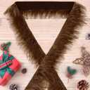 Lusofie Shaggy Plush Faux Fur Fabric Precut Strips 2x60inch Light Coffee Fur Fluffy Fuzzy Craft Fur for Gnomes Beard Santa Claus Hair Dwarf Cosplay Costume DIY Craft Christmas Decoration