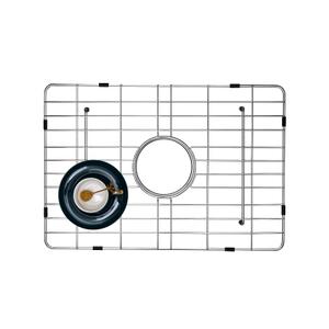 KINKIB Stainless Kitchen Sink Protector - 20" x 14" with Center Drain