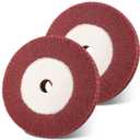6 Inch Bench Grinder Polishing Wheel, 320 Grit Tight Weave Tough Polishing Burnishing Wheel, Great for Refurbishing Golf Clubs Metal Copper, Perfect Size 1" Thickness for 0.8" Arbor(Red)