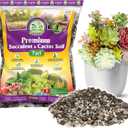 DUSPRO Succulents Soil Potting Mix  7 in 1 Ingredients Well-Draining, Nutrient-Rich Cactus Potting Soil for Succulents and Cacti, Indoor & Outdoor Use, Ready to Use, Supports Healthy Root Growth, 1QT