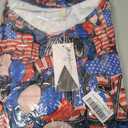 American Flag Shirts Women Veterans Day USA T Shirt Long Sleeve Patriotic Proud Memorial Christmas V Neck Tops (M)