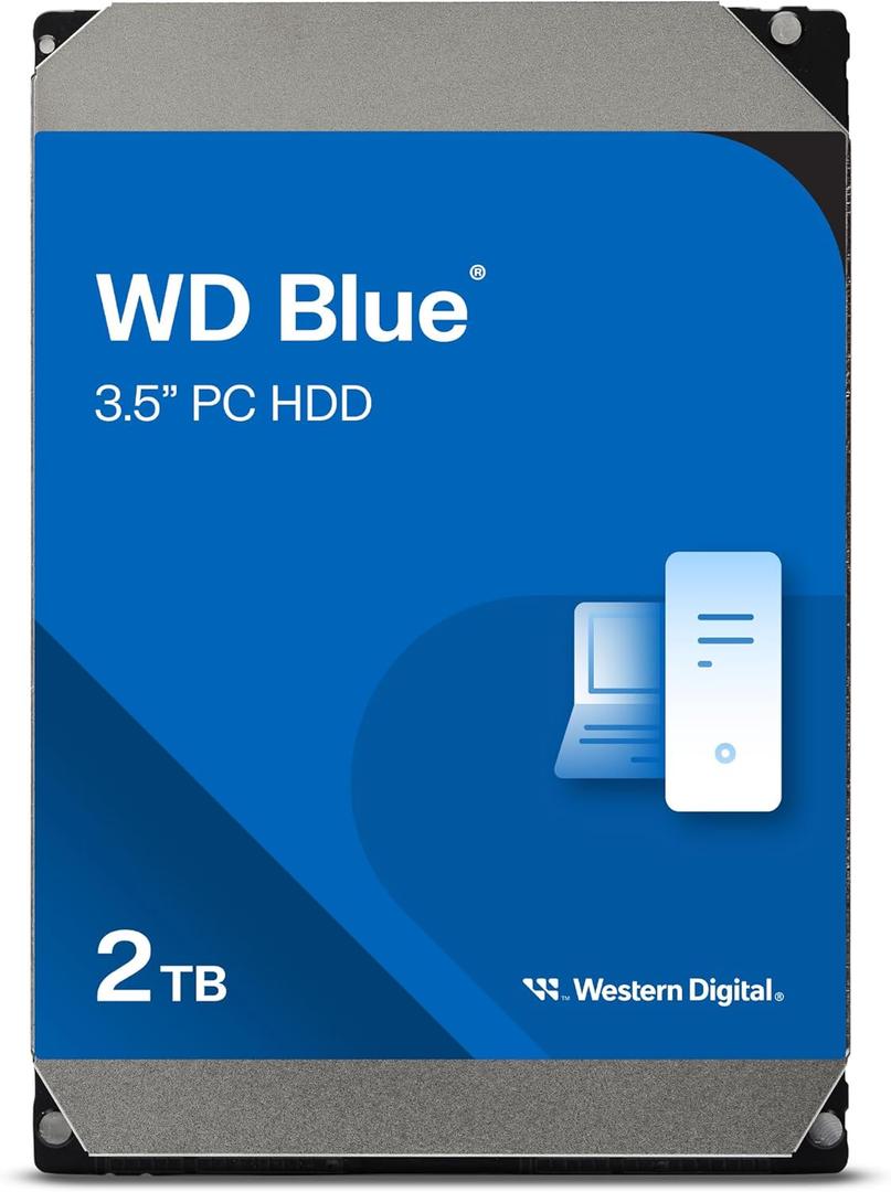 Western Digital 2TB WD Blue PC Internal Hard Drive - 7200 RPM Class, SATA 6 Gb/s, 256 MB Cache, 3.5" - WD20EZBX