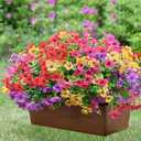 2 x LADADA 8 Pack Colorful Artificial Flowers UV Resistant for Outdoor